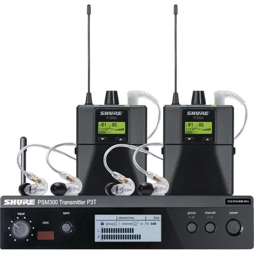 Shure PSM 300 Twin-Pack Wireless In-Ear Monitor Kit (H20: 518 to 542 MHz) - Image 2
