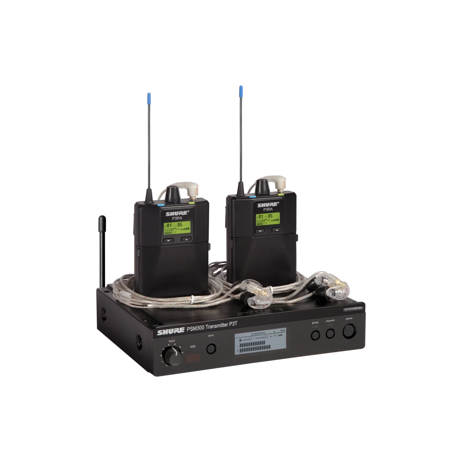 Shure PSM 300 Twin-Pack Pro Wireless In-Ear Monitor Kit (J13: 566 to 590 MHz)